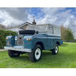 1962 Land Rover 88 Series II, petrol 2.25 litre engine, blue with 64,078 showing on the milometer,