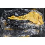 12 pairs of yellow and black nitrile coated gloves