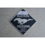 Mustang crossing plaque