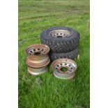 5x Defender/Discovery rims 8x16 (2 with tyres)