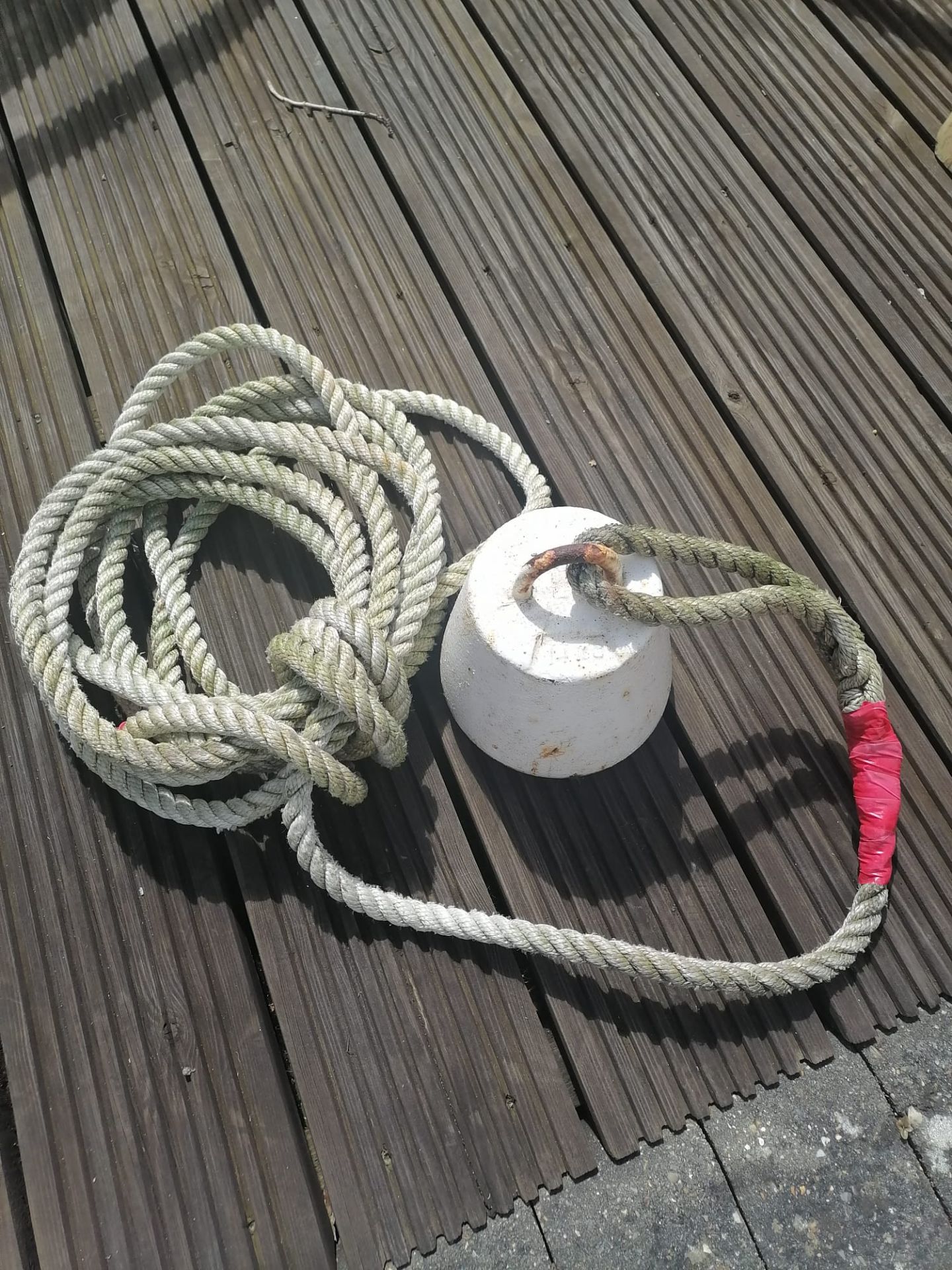 14kg mud weight and 25ft anchor rope