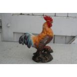 Cast iron painted cockerel