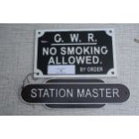 No smoking & station master