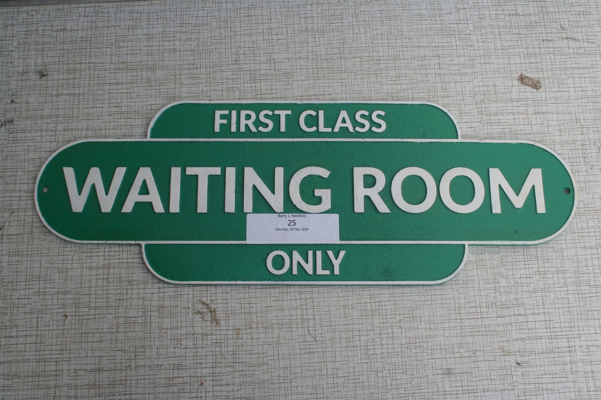 Waiting room sign