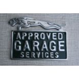 Jaguar approved garage plaque