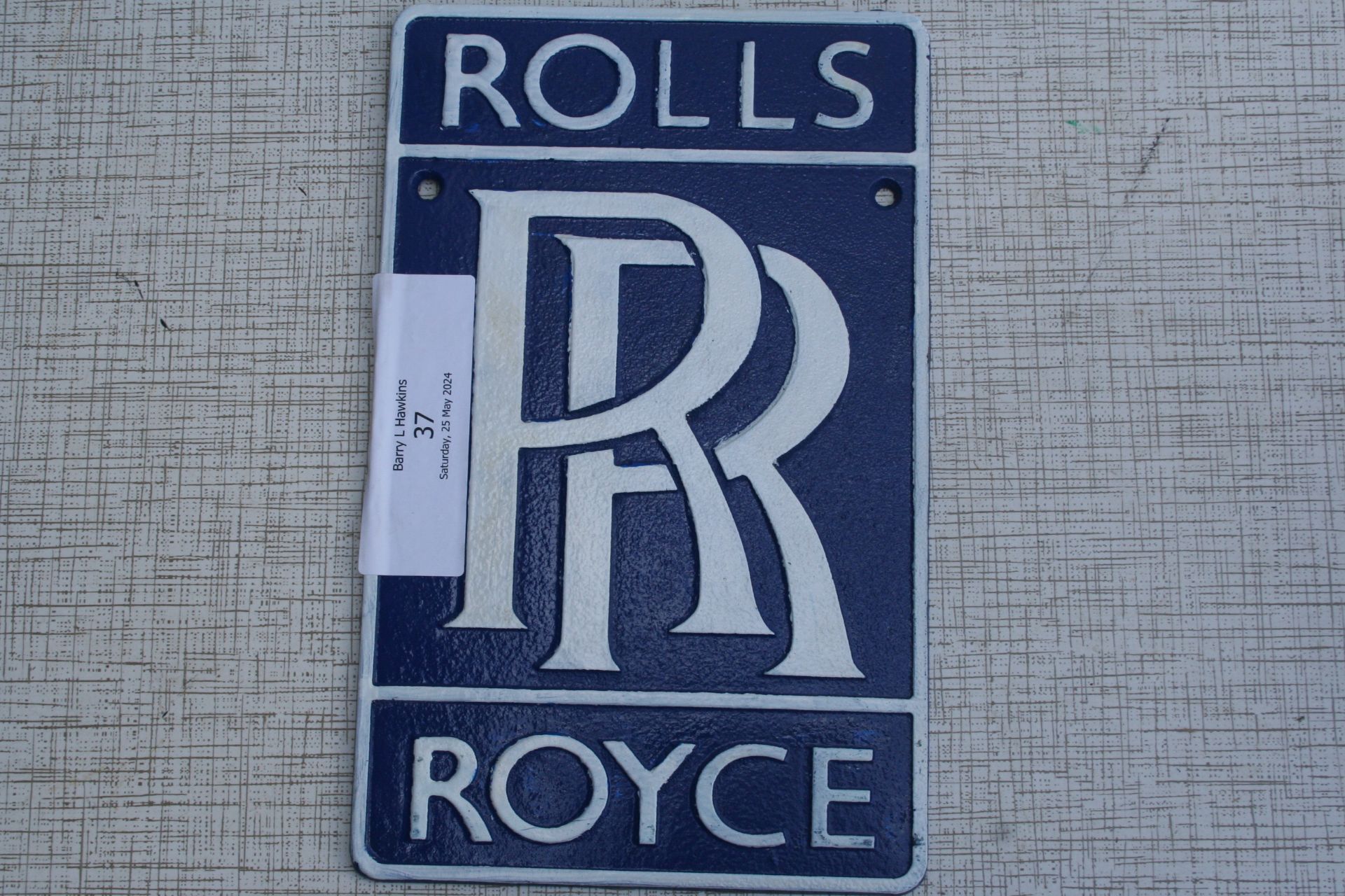 Rolls Royce wall plaque