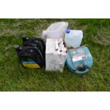 Oil, grease cartridges and oil jug