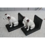 Nipper dog bookends