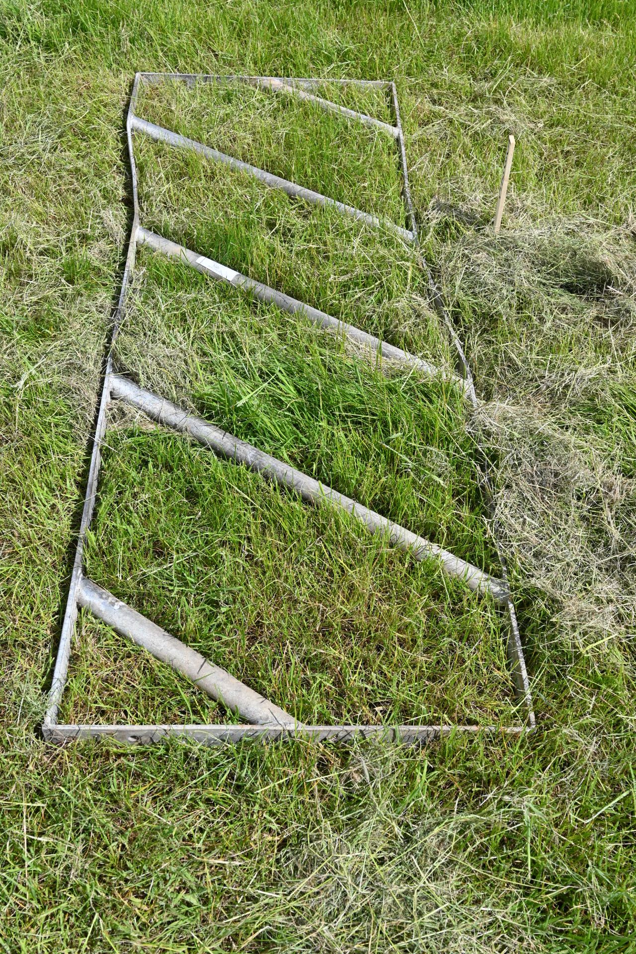 Cattle feed barrier 6 foot long galvanised. made by Luddon