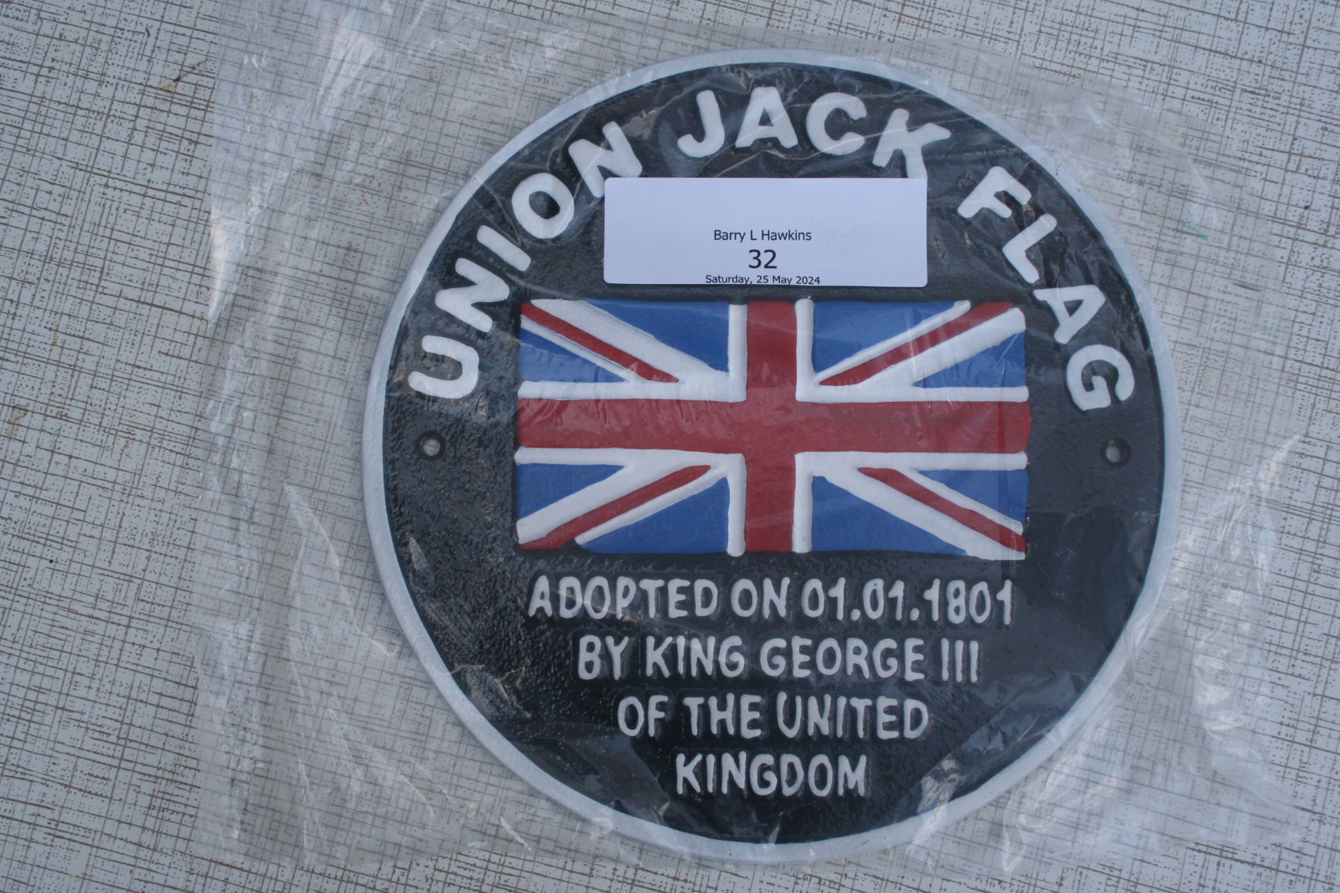 Union Jack plaque