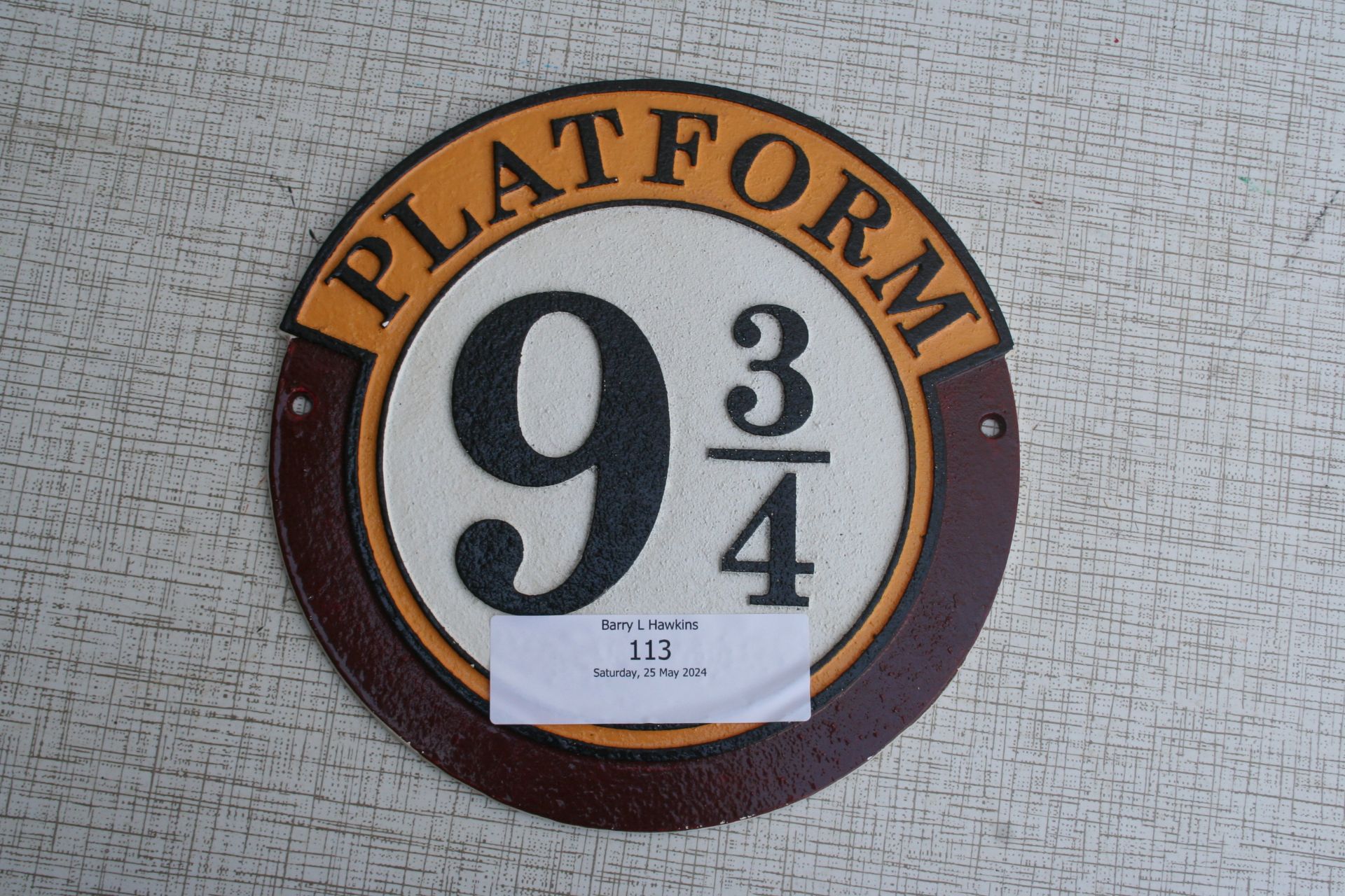 Platform 9-3/4 plaque