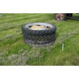 two pairs of 600 x 36 row crop wheels for MF135