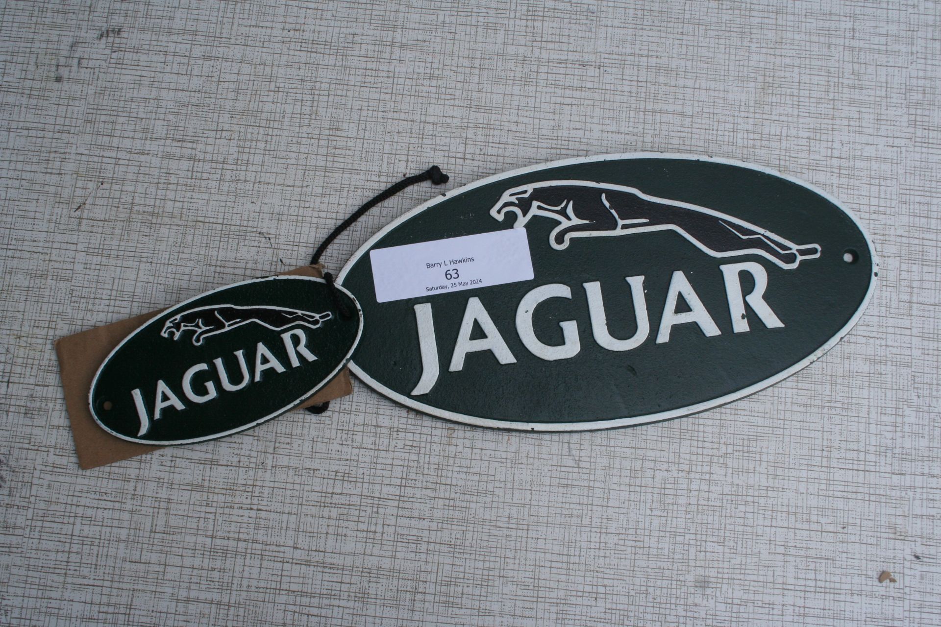 2 jaguar plaques