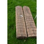 Two rolls of bambo cane fencing