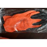 12 pairs of Nitrile orange and black work gloves