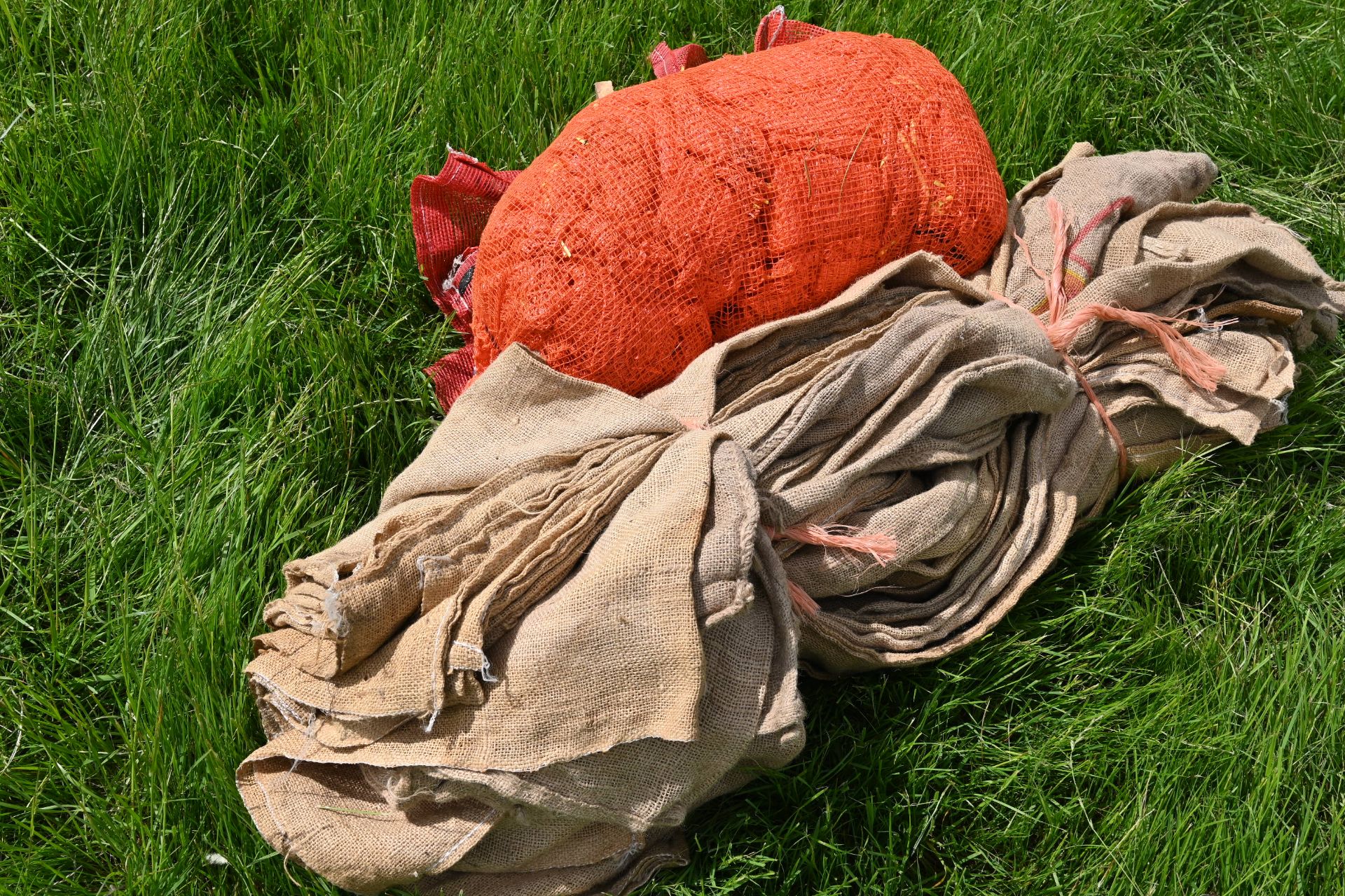 Quantity of onion nets and hessian sacks