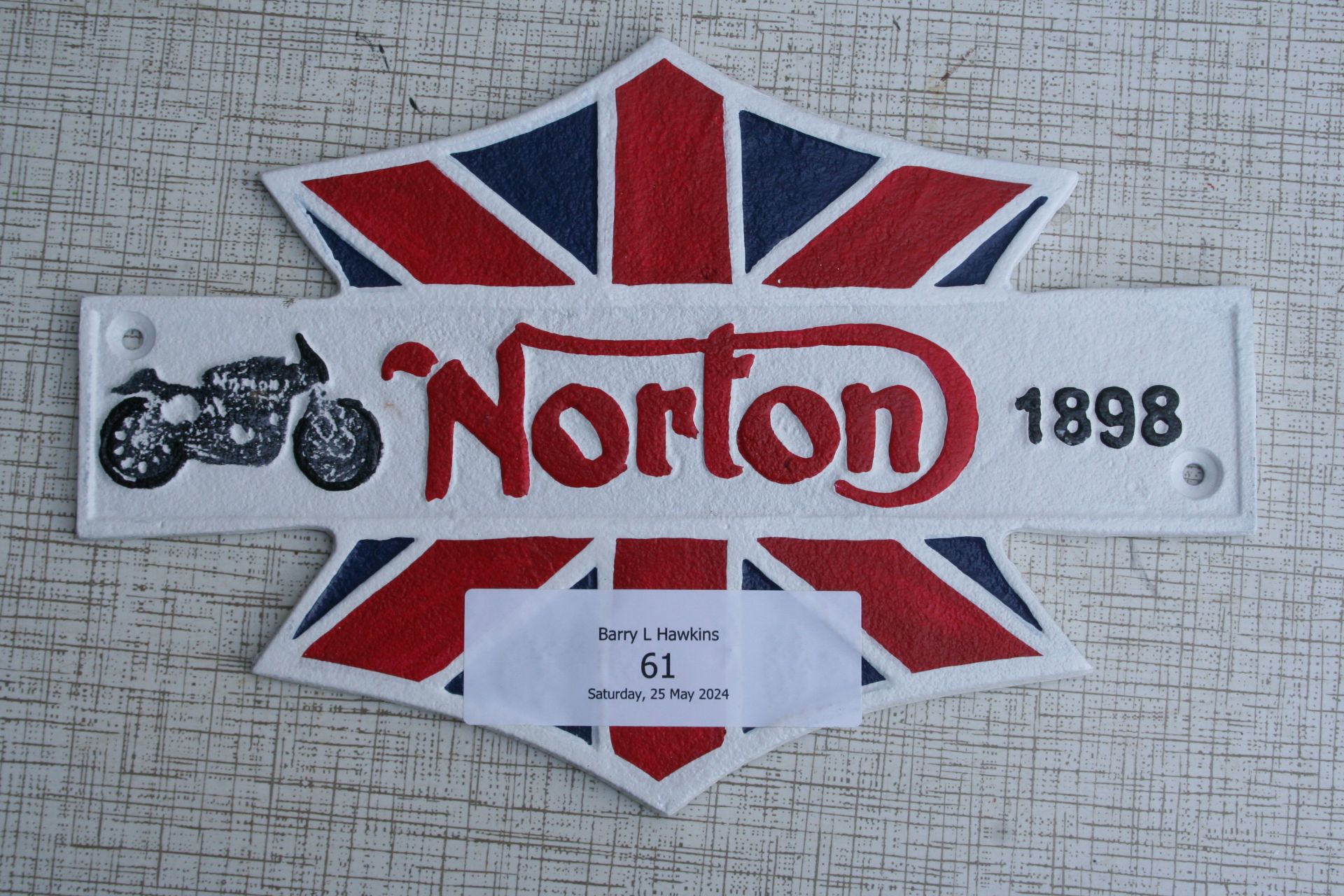 Norton 1898 plaque