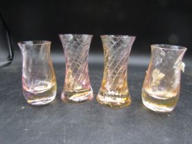 4 Caithness vases 11cm H