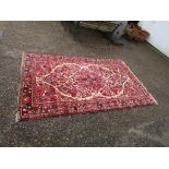 Red and navy rug 160cm x 260cm approx