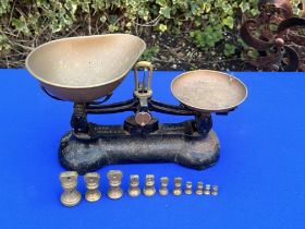 Libra Scale Co. England Scales with Imperial Bell Weights