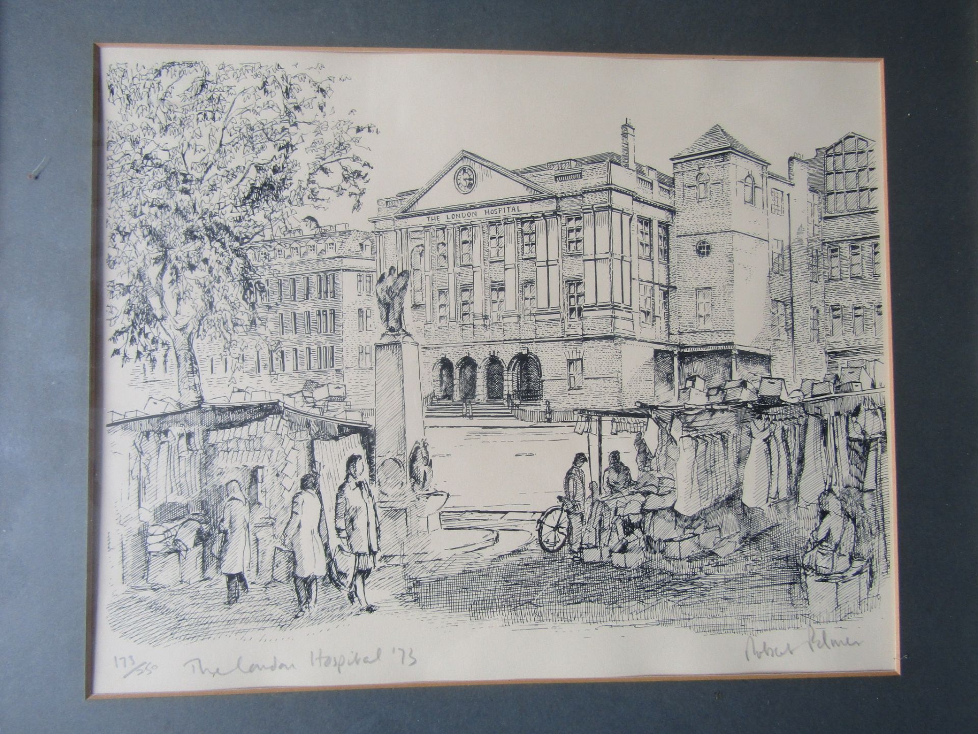 The London Hospital 1973 limited numbered (173/250) print. Framed, glazed and pencil signed by - Image 2 of 5