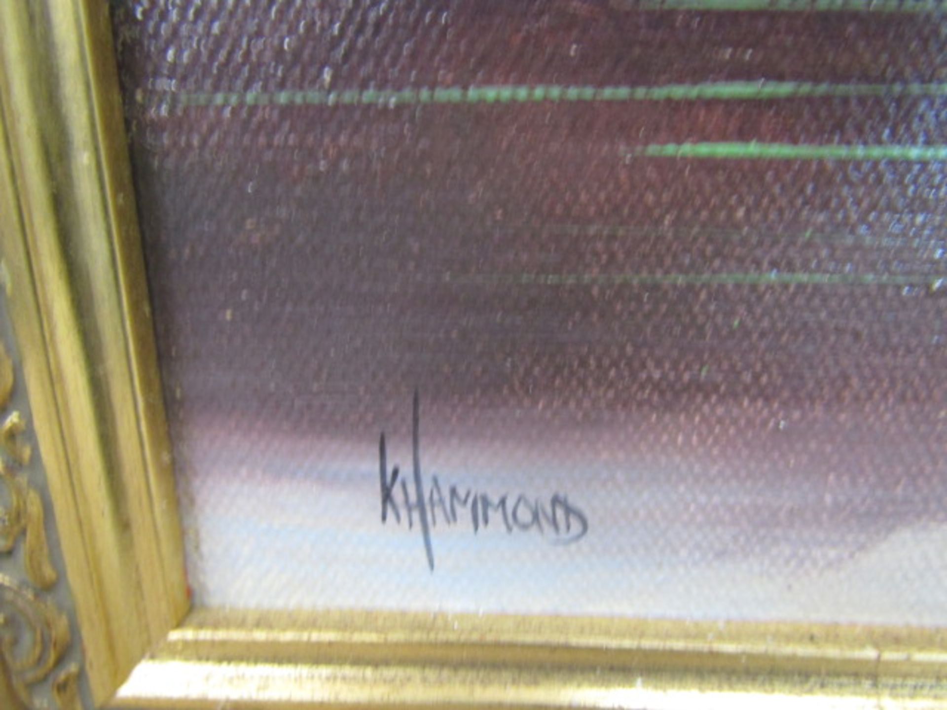 Anthony Cashman acrylic on canvas of a country river scene, actually signed by K. Hammond who held - Image 2 of 3