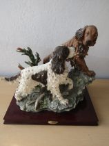 The Juliano Collection spaniel sculpture signed Rosa 35cmW 35cmH