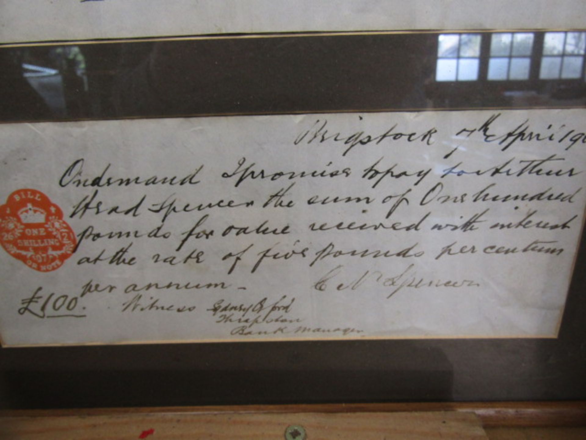 Framed antique legal documents, receipts etc - Image 10 of 16