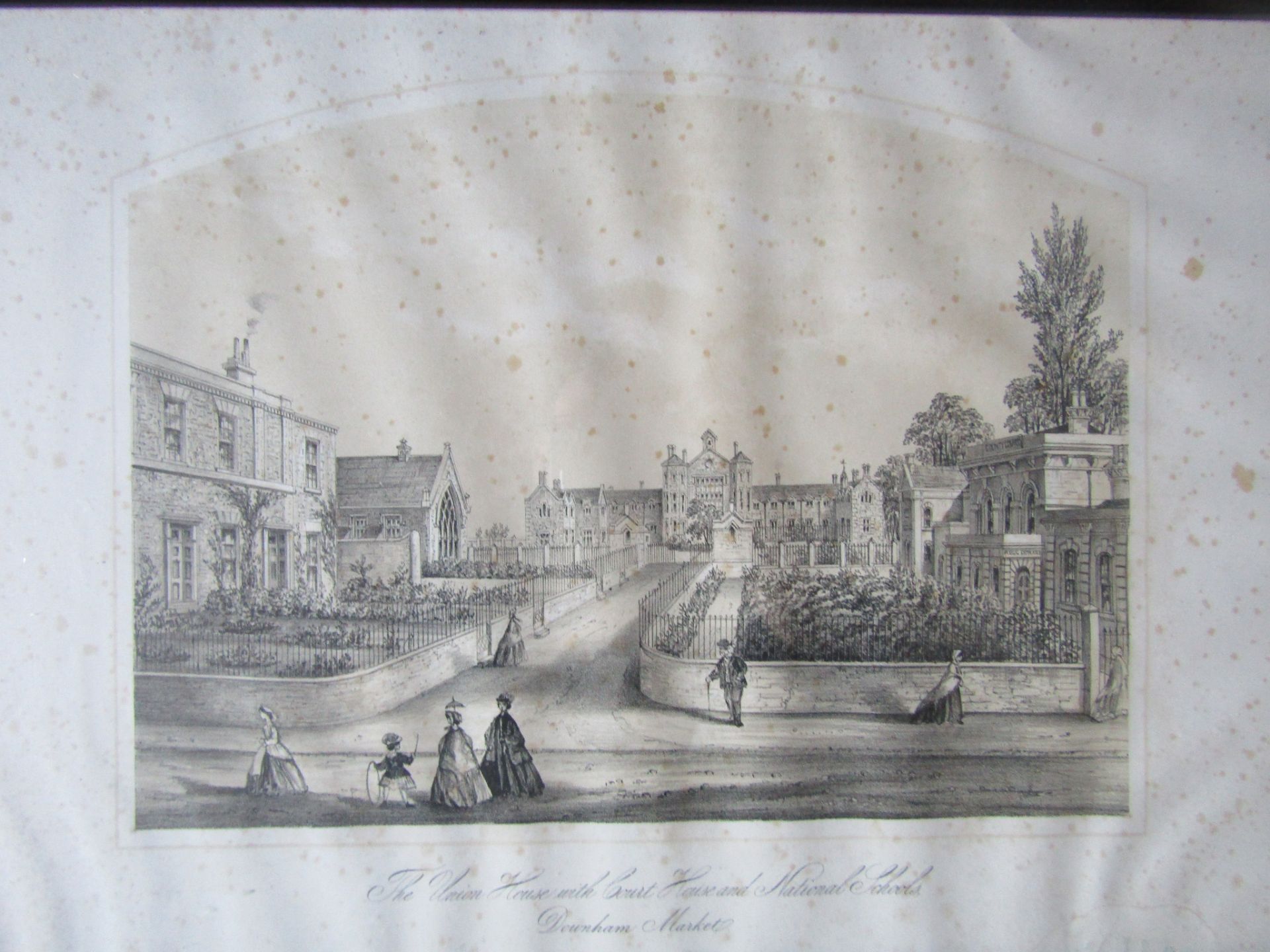 Etching of The Union House with Court House and National Schools, Downham Market, published by W. - Image 2 of 2