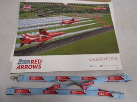 Red Arrows 2016 calendar and 2 lanyards