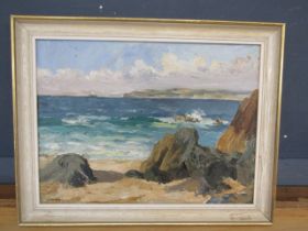 Mary Farmer seascape oil painting 47x38cm