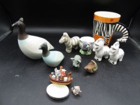 Ceramic animals and mug