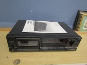 Technics stereo cassette deck with manual from a house clearance (no leads)