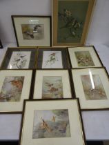 Roland Green prints of birds and 3 others of birds