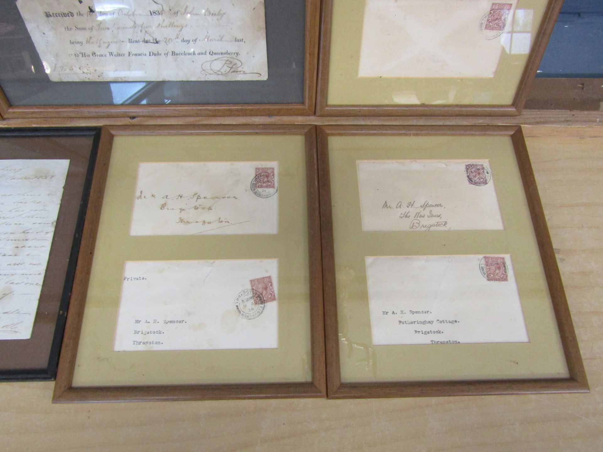 Framed antique legal documents, receipts etc - Image 5 of 16