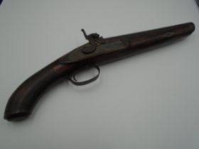 W.Pritchard & Son, mid 19thC Black powder muzzleloader, 46cm in length total.