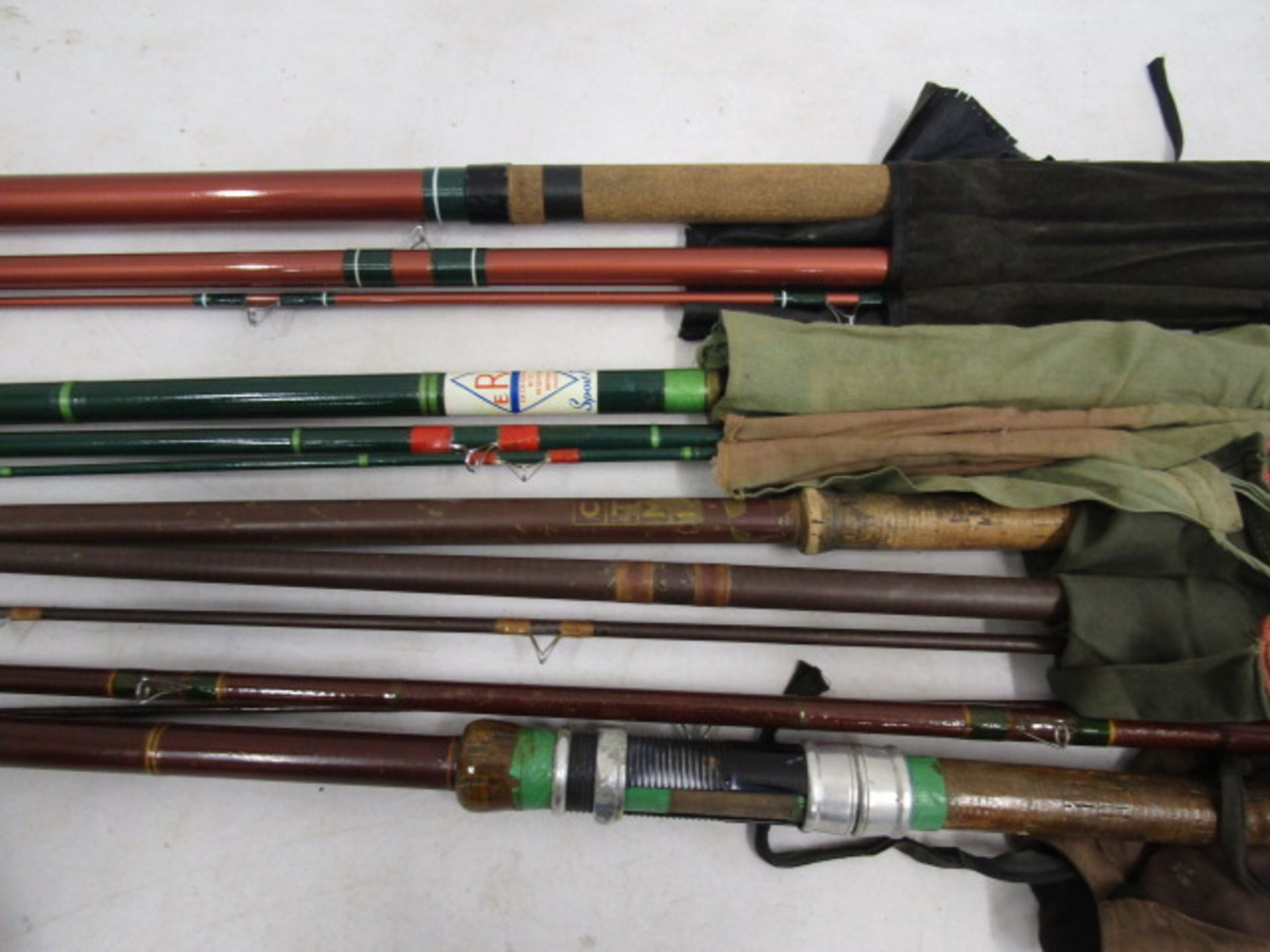 4 vintage fishing rods