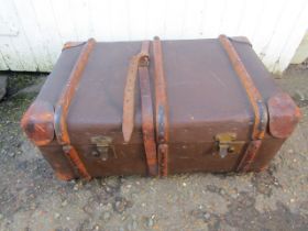 A vintage banded trunk