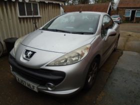 2007 Peugeot 207 sport CC Coupe 1598CC. AJ57 HLF. From a deceased estate, M.O.T expired July 2023,