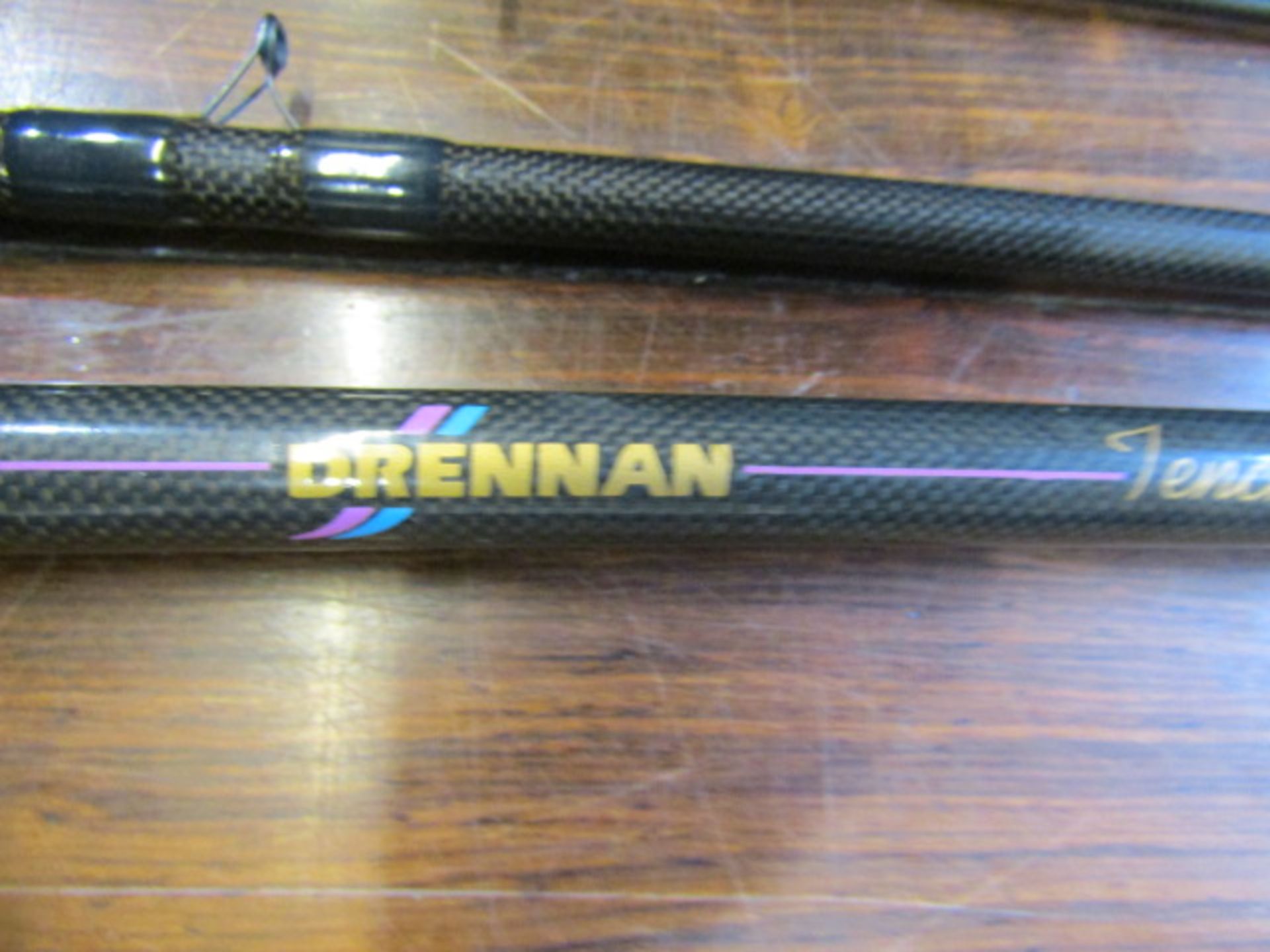 Drennan tench float rod 12' 9" with canvas and hard tube case - Image 2 of 8