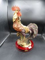 La Ina collection Cockerel sculpture 44cmH broken tail feather as picture