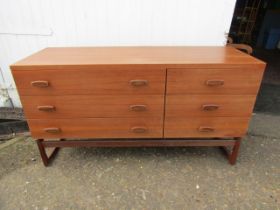 G-Plan 6 drawer sideboard 131x46cm