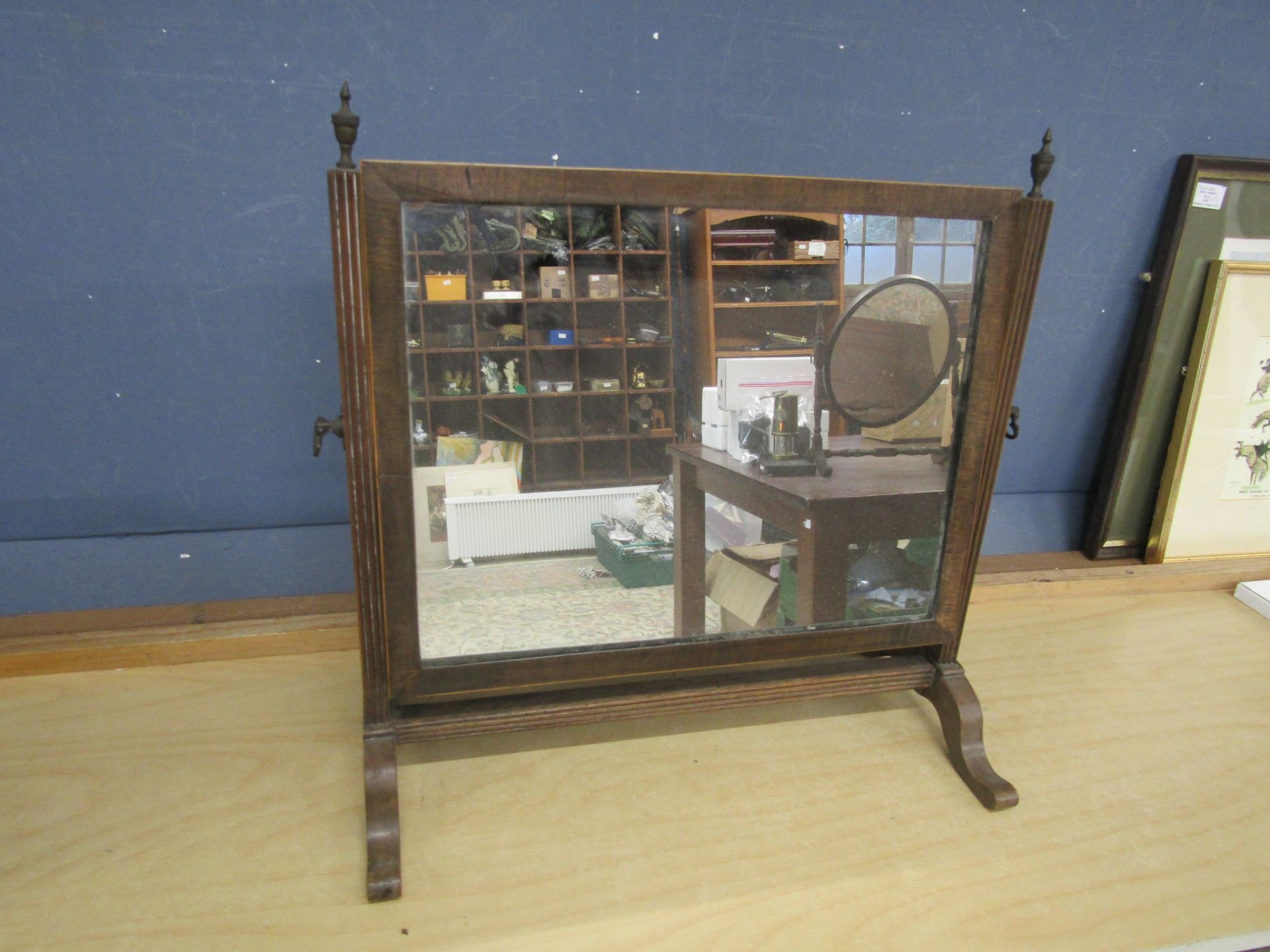 Mahogany framed dressing table mirror