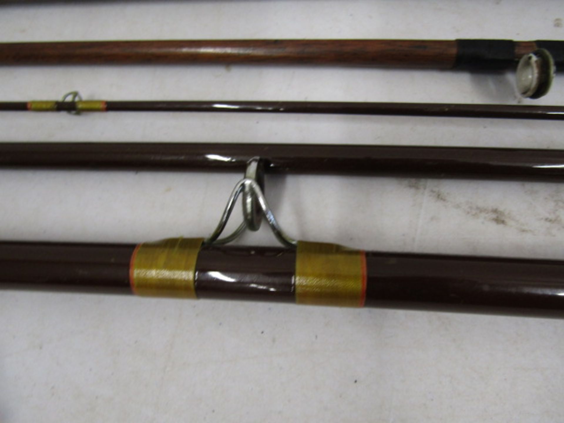 Hardy's Jet 1960's 3 piece salmon rod 12'5" and a handmade wooden vintage rod - Image 4 of 7