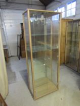 Display cabinet with mirrored back 63cm W 172cm H 32cm deep