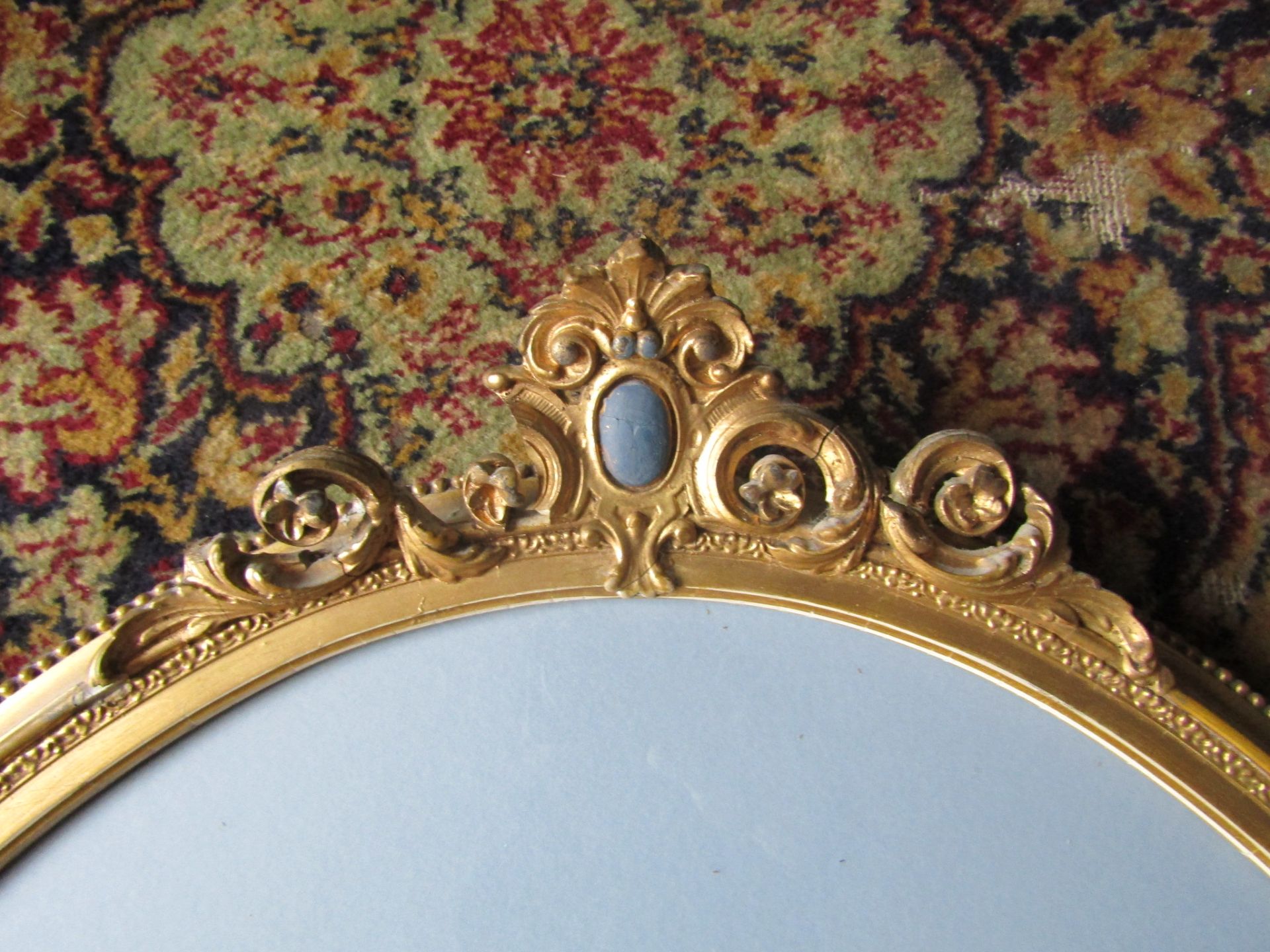 Print in ornate oval gilt frame 60cm x 82cm approx - Image 2 of 2