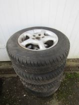 Set of 4 Alloy wheels with tyres 175/80 R14