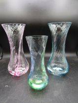 Caithness  vases 23cm and 20cm H