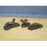 3 North Light Greyhound figurines