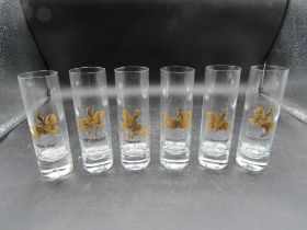 Set of 6 Spanish riding school liqueur glasses